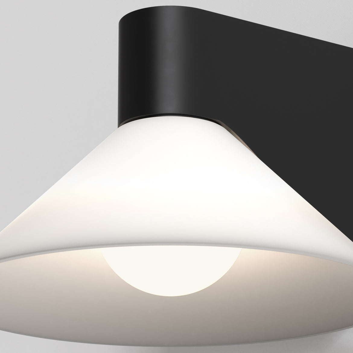 Conic Wall Light, Black, G9, IP44