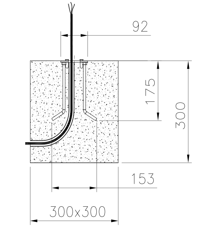 Cornet Bollard, 77 cm, Stone Grey, LED, 8W, Triac Dim, IP66