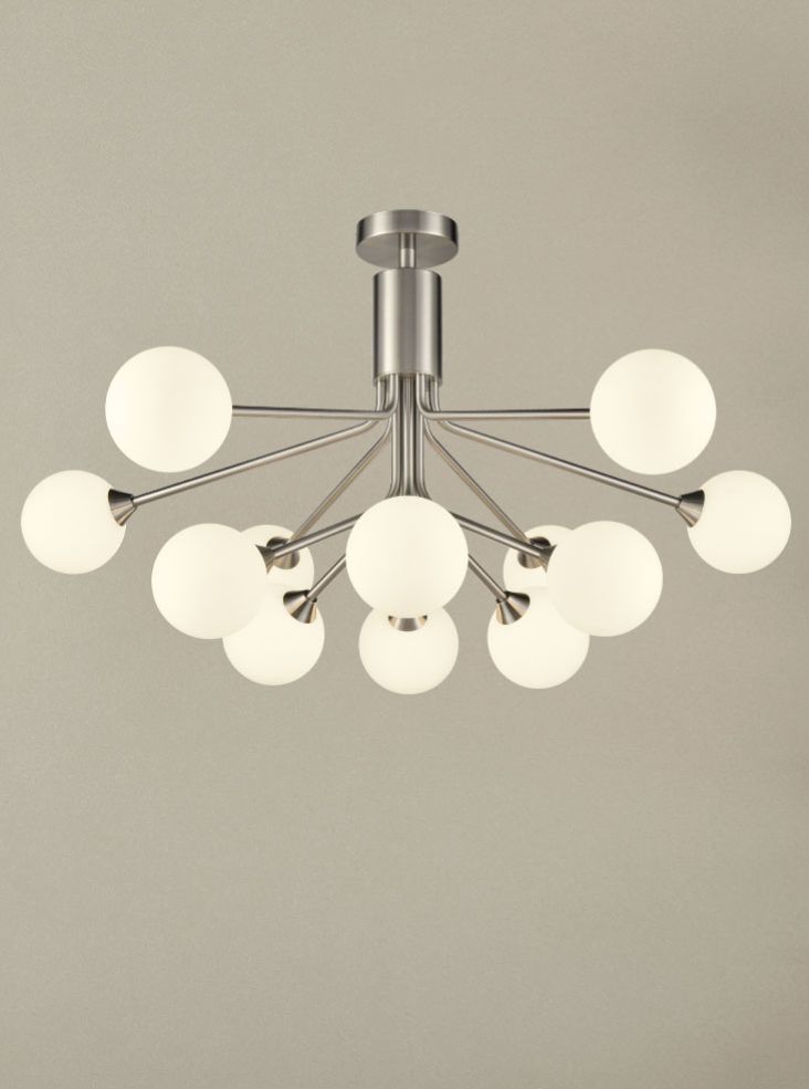 Cosmic Pendant or Ceiling Light, Nickel, G9, IP20