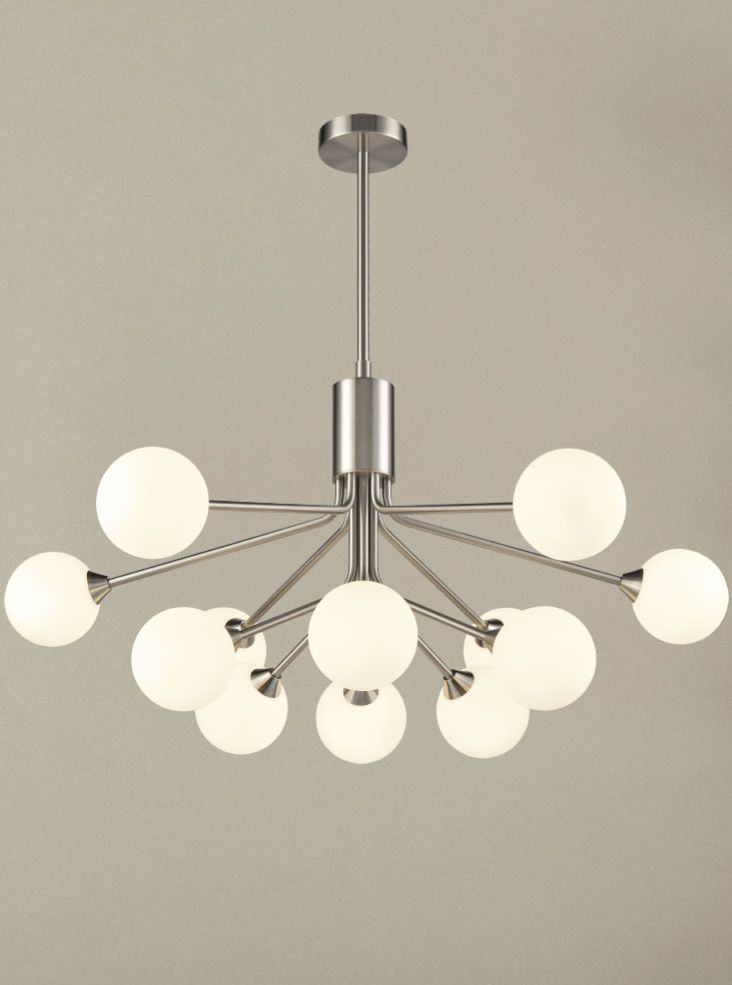 Cosmic Pendant or Ceiling Light, Nickel, G9, IP20