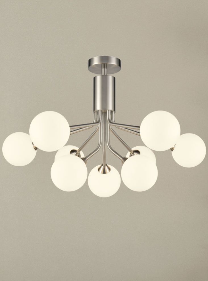 Cosmic Pendant or Ceiling Light, Nickel, G9, IP20