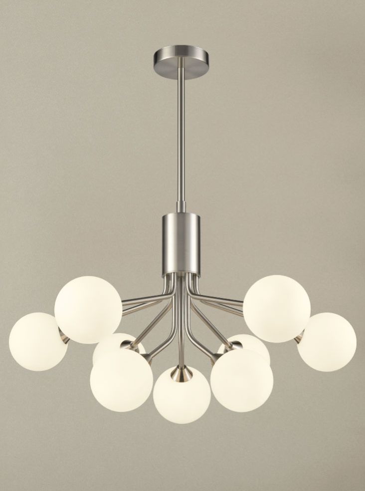 Cosmic Pendant or Ceiling Light, Nickel, G9, IP20