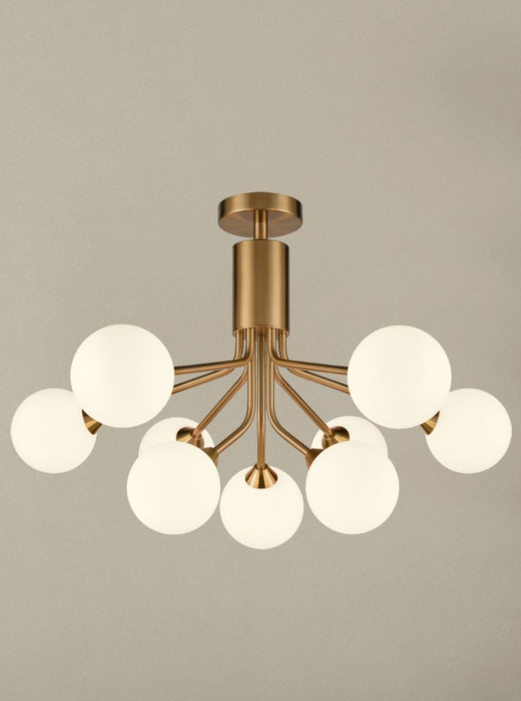 Cosmic Pendant or Ceiling Light, Antique Gold, G9, IP20