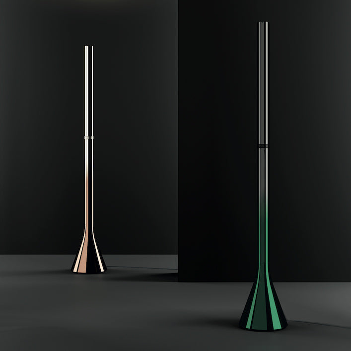 Croma Floor Lamp, Ombre Glossy Green Black, LED, Touch Dim, IP20