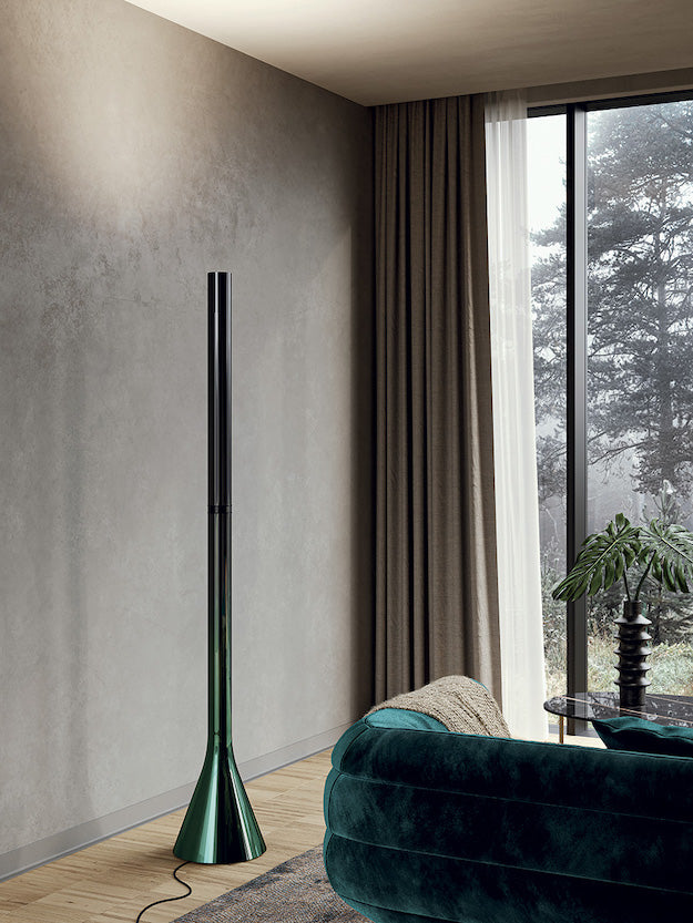 Croma Floor Lamp, Black, LED, Touch Dim, IP20