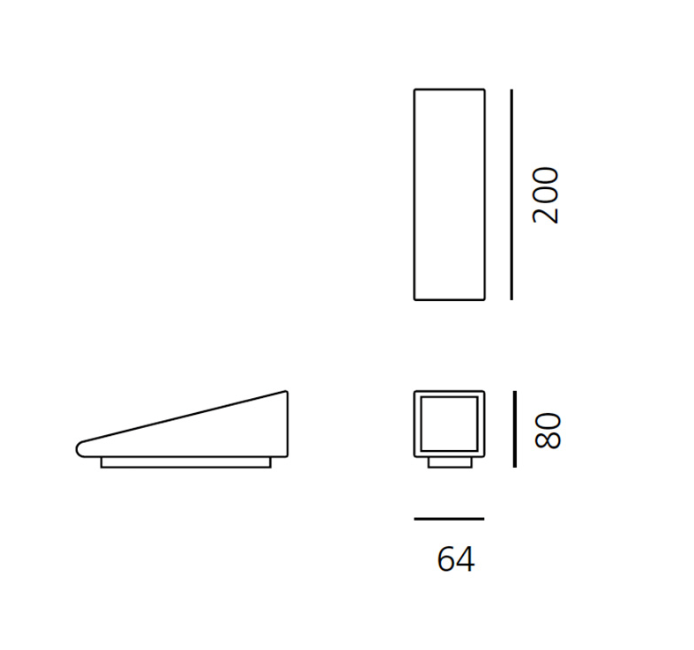 Cuneo Wall or Ground Light, Small, Grey White, LED, On/Off, IP65