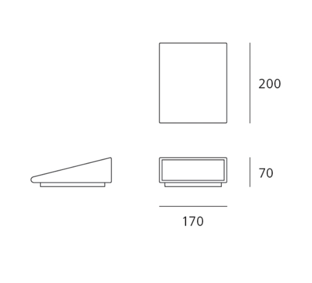 Cuneo Wall or Ground Light, Large, Grey White, LED, On/Off, IP65