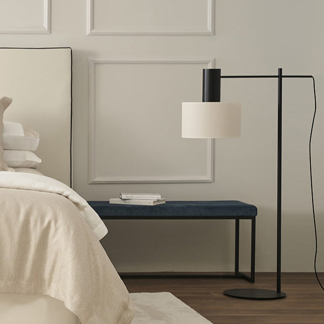 Cyls Reading Floor Lamp with Shade, Black, Adjustable, E27, IP20
