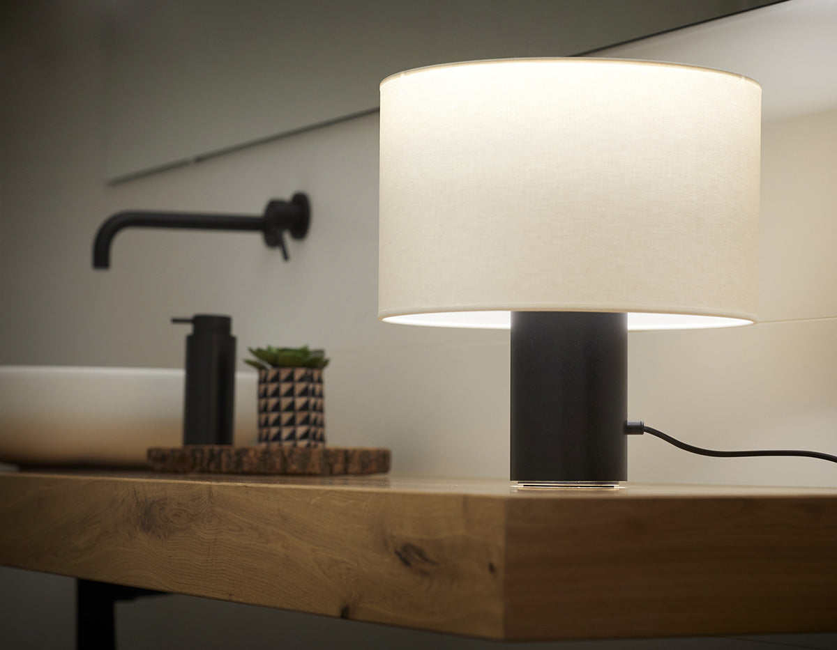 Cyls Table Lamp with Shade and Beige, E27, IP20