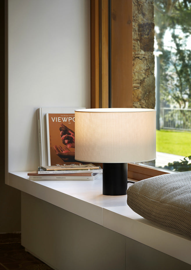 Cyls Table Lamp with Shade and Beige, E27, IP20