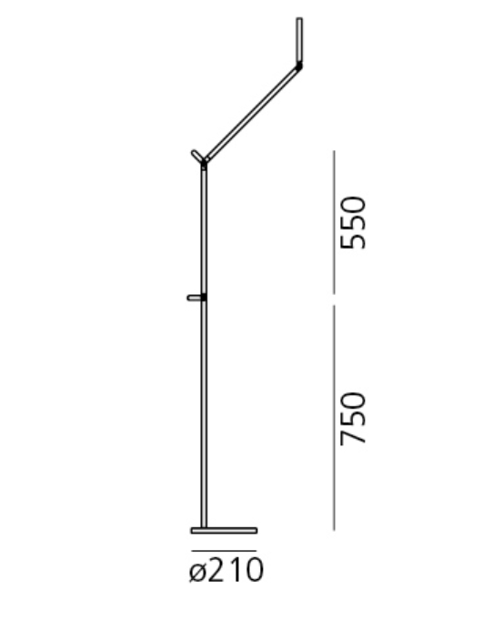 Demetra Adjustable Reading Floor Lamp, Anthracite, LED, Touch Dimmer, IP20