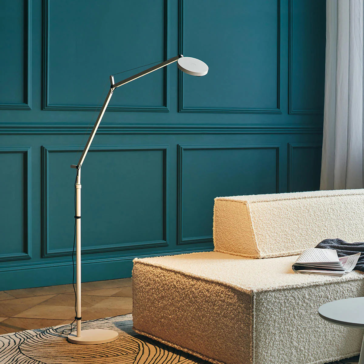 Demetra Adjustable Reading Floor Lamp, Anthracite, LED, Touch Dimmer, IP20