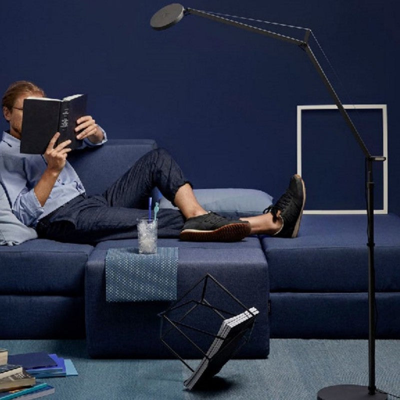Demetra Adjustable Reading Floor Lamp, Anthracite, LED, Touch Dimmer, IP20