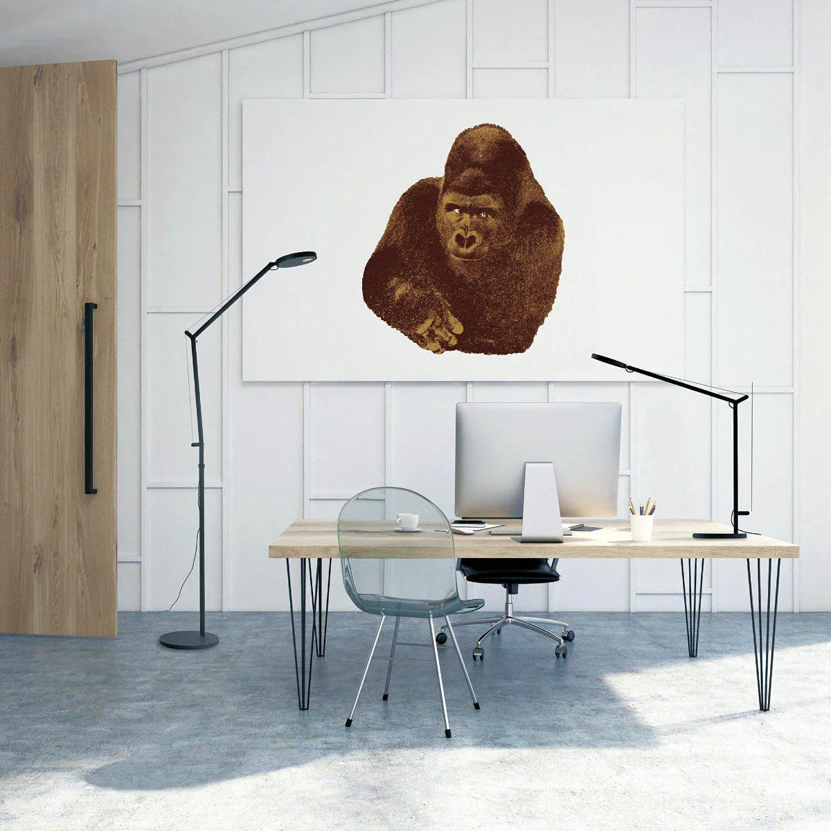 Demetra Adjustable Reading Floor Lamp, Black, LED, Touch Dimmer, IP20