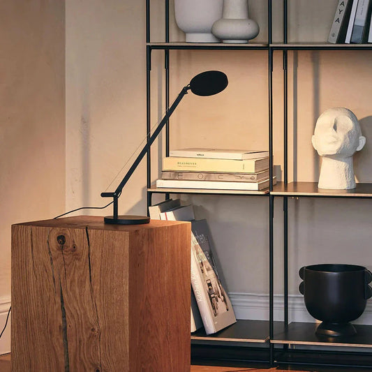 Demetra Single Arm Adjustable Reading Table Lamp, Black, LED, Touch Dimmer, IP20