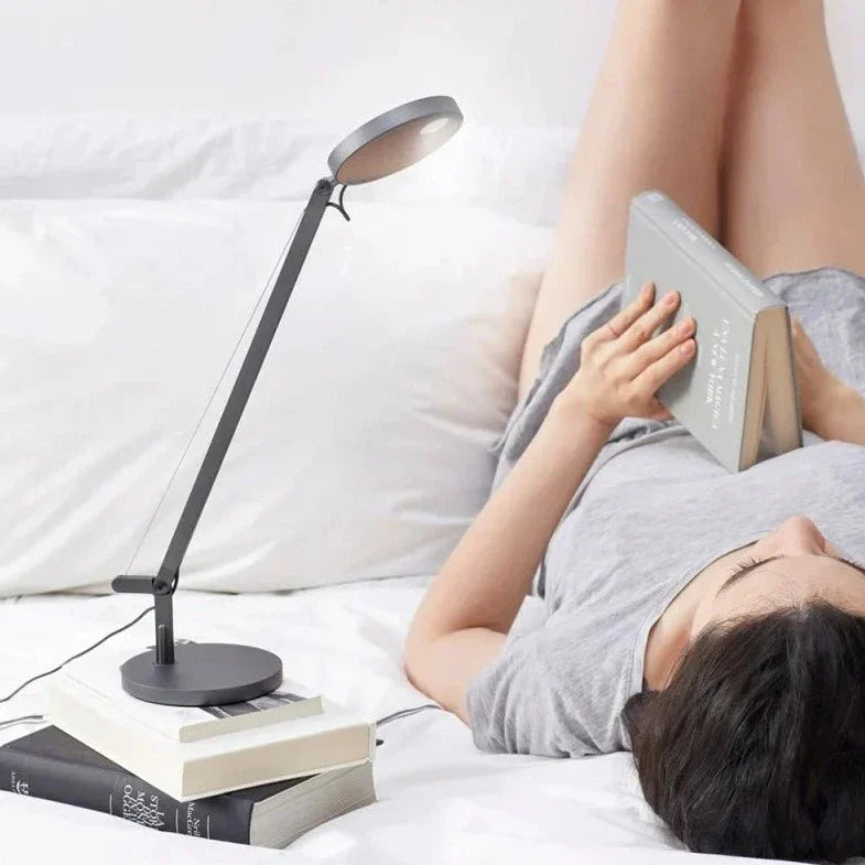 Demetra Single Arm Adjustable Reading Table Lamp, Anthracite, LED, Touch Dimmer, IP20