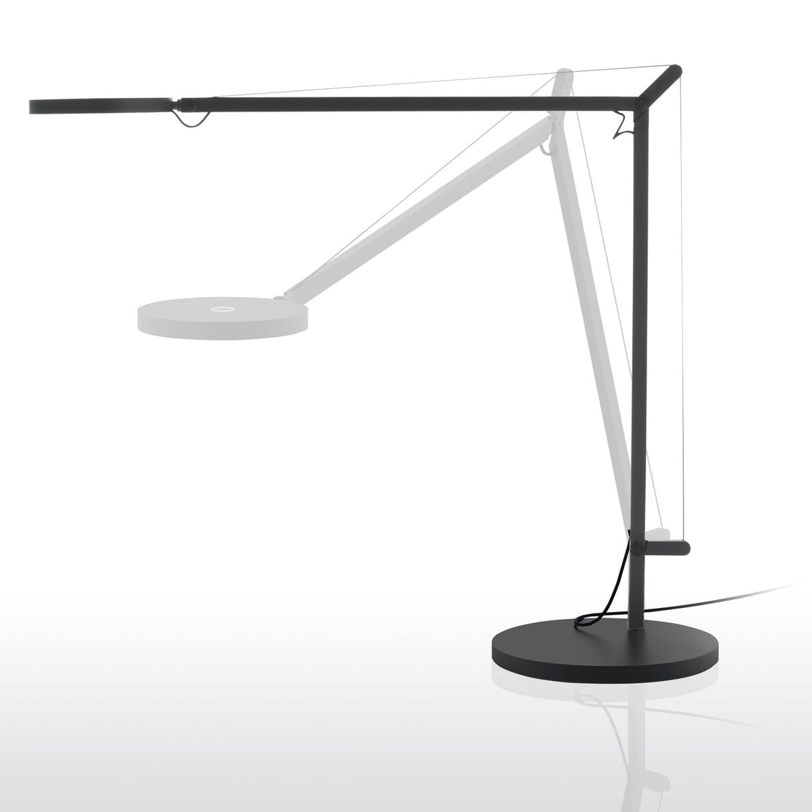 Demetra 2 Arm Adjustable Reading Table Lamp, Black, LED, Touch Dimmer, IP20