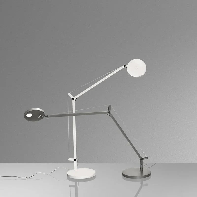 Demetra 2 Arm Adjustable Reading Table Lamp, White, LED, Touch Dimmer, IP20