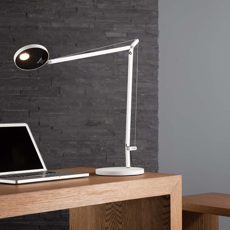 Demetra 2 Arm Adjustable Reading Table Lamp, Black, LED, Touch Dimmer, IP20