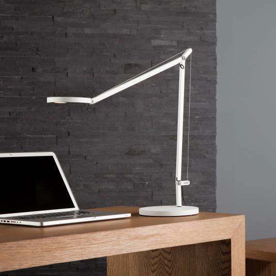 Demetra 2 Arm Adjustable Reading Table Lamp, Black, LED, Touch Dimmer, IP20