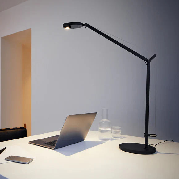 Demetra 2 Arm Adjustable Reading Table Lamp, Anthracite, LED, Touch Dimmer, IP20