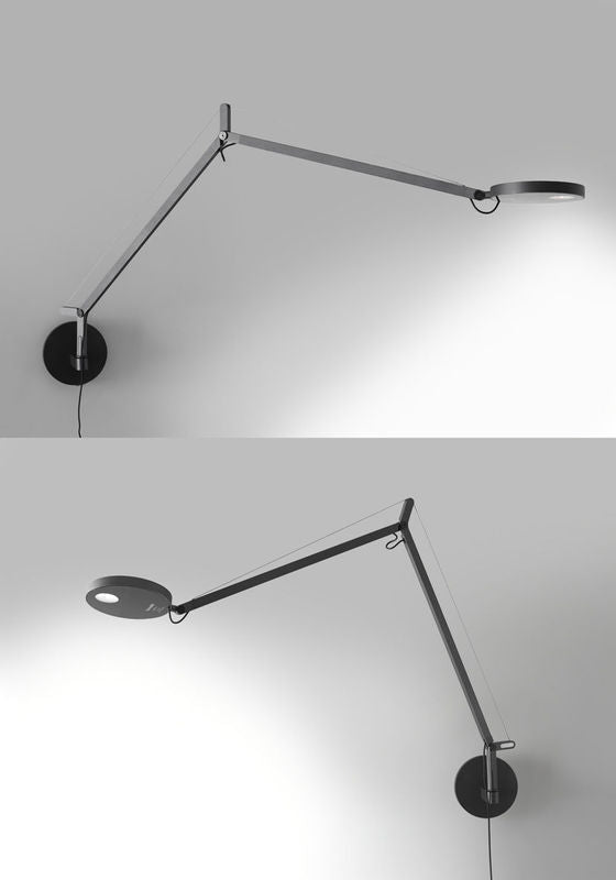 Demetra 2 Arm Adjustable Reading Wall Light, White, LED, Touch Dimmer, IP20