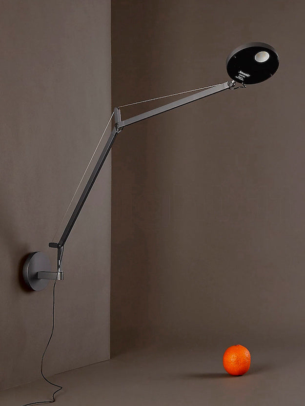 Demetra Single Arm Adjustable Reading Wall Light, Anthracite, LED, Touch Dimmer, IP20