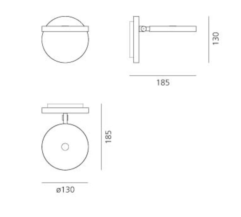 Demetra Adjustable Reading Wall Light, White, LED, Touch Dimmer, IP20