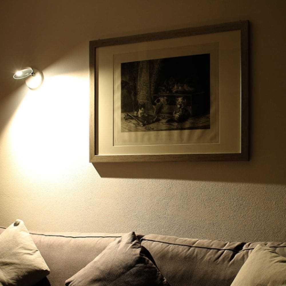 Demetra Adjustable Reading Wall Spot Light, Black, LED, On/Off, IP20