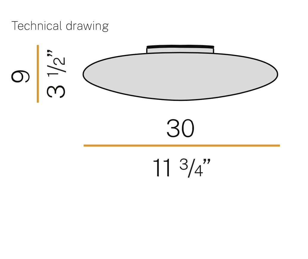 Disco Ceiling or Wall, White Glass, E27, IP20