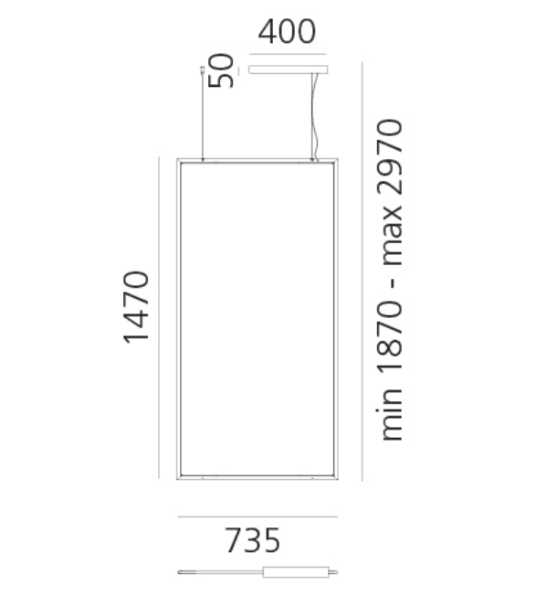 Discovery Pendant, Rectangle, LED Tunable White, App Dim, IP20