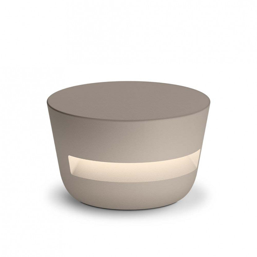 Dots Bollard, Large, Half Halo, Beige, LED, IP65