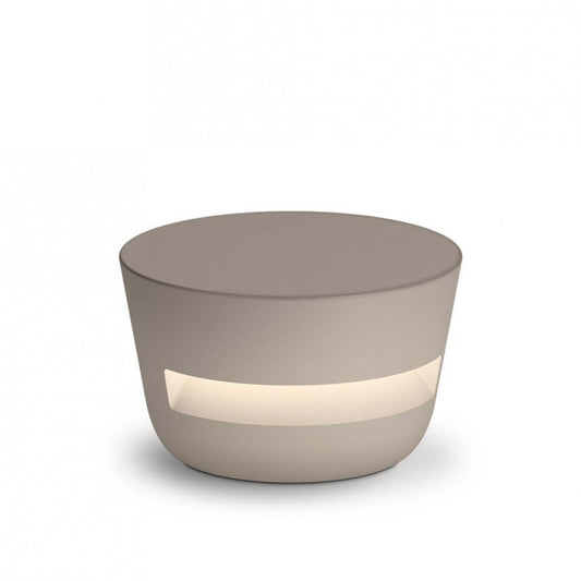 Dots Bollard, Small, Half Halo, Beige, LED, IP65