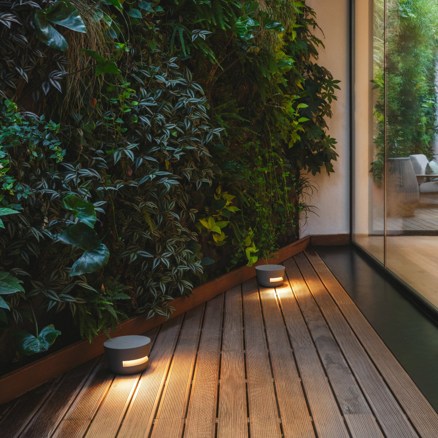 Dots Bollard, Small, Halo, Beige, LED, IP65