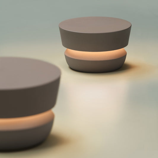 Dots Bollard, Large, Halo, Beige, LED, IP65