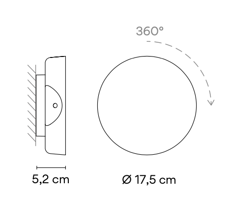 Dots Wall, Directional, Adjustable, Green, 5.75W, LED, Dim