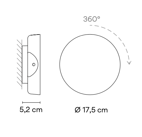 Dots Wall, Directional, Adjustable, Wood American Oak, 5.75W, LED, Dim