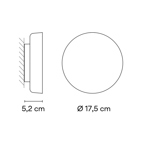 Dots Wall, Halo, Terracotta Red, 4.5W, LED, Dim