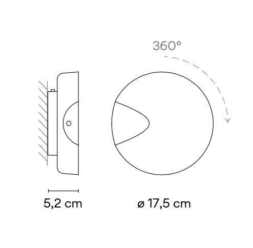 Dots Wall, Reading, Adjustable, Wood White Oak, 5.75W, LED, Thumbswitch or Dim