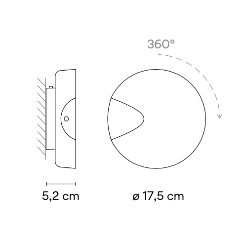 Dots Wall, Reading, Adjustable, Wood American Oak, 5.75W, LED, Thumbswitch or Dim