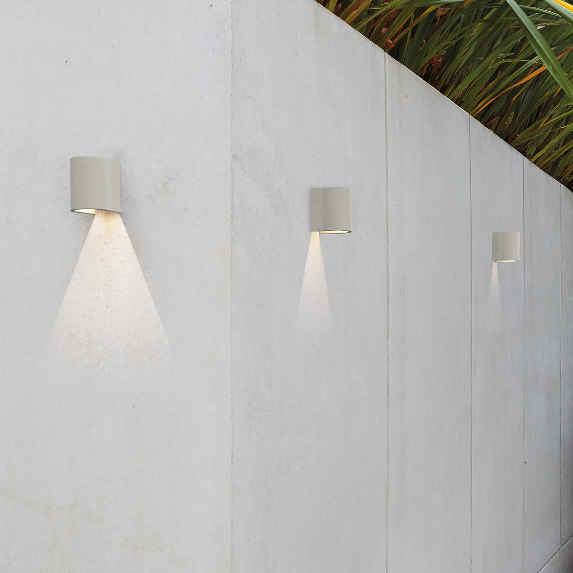 Dunbar 100, Wall Light, 1 Beam, Concrete, LED, On/Off, IP65