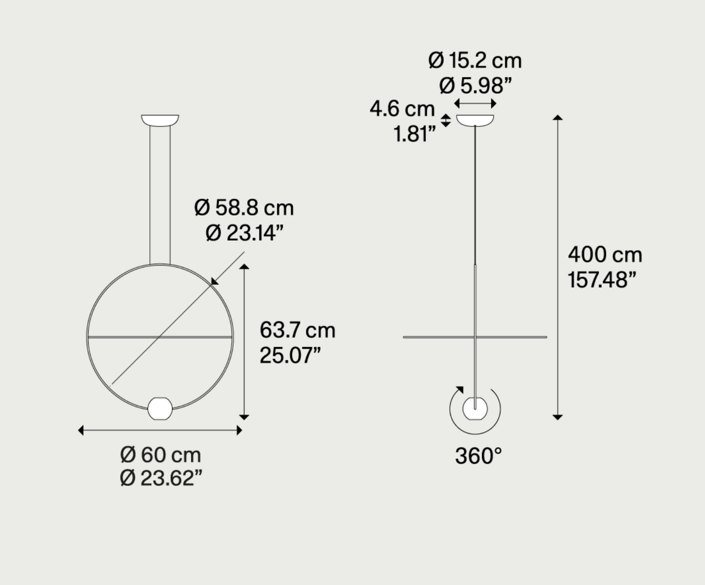 Elara Pendant, Black, LED, Triac Dim, IP20