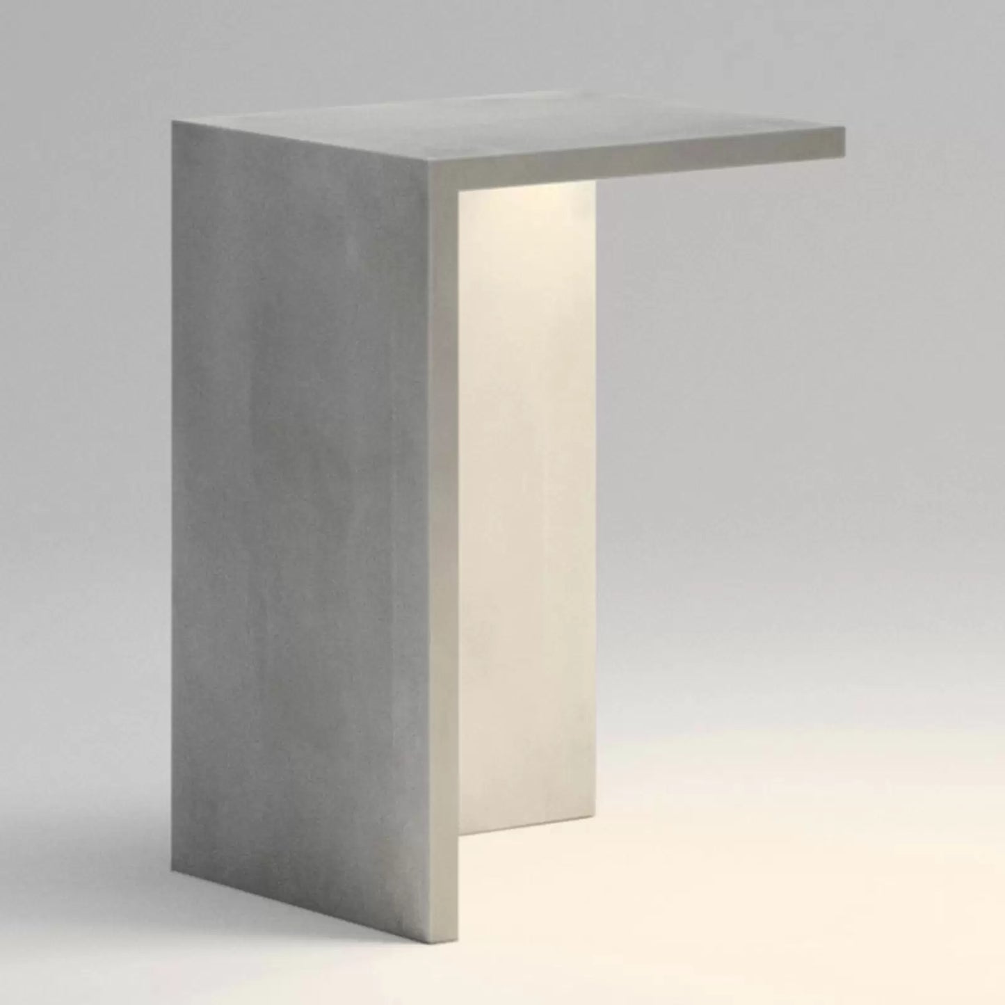 Empty Bollard, Rectangle, Large, Concrete, LED, 17.2W, On/Off, IP66