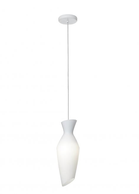 Malvasia Pendant, White Glass, E27, IP20