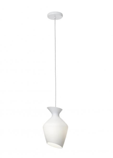 Malvasia Pendant, White Glass, E27, IP20