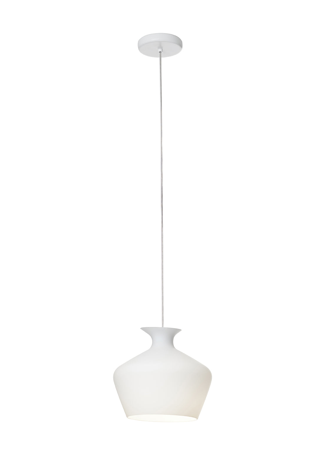 Malvasia Pendant, White Glass, E27, IP20