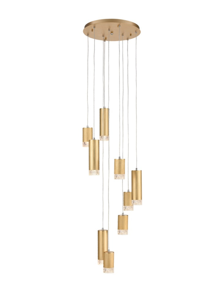 Cordelia Pendant, Cluster, Brushed Satin Gold, GU10, IP20