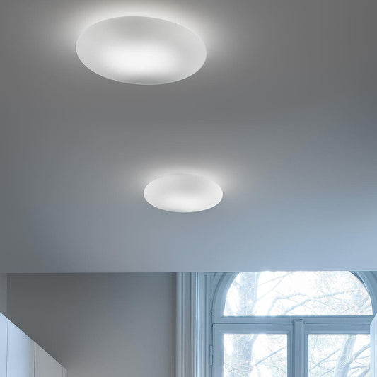 Disco Ceiling or Wall, White Glass, E27, IP20