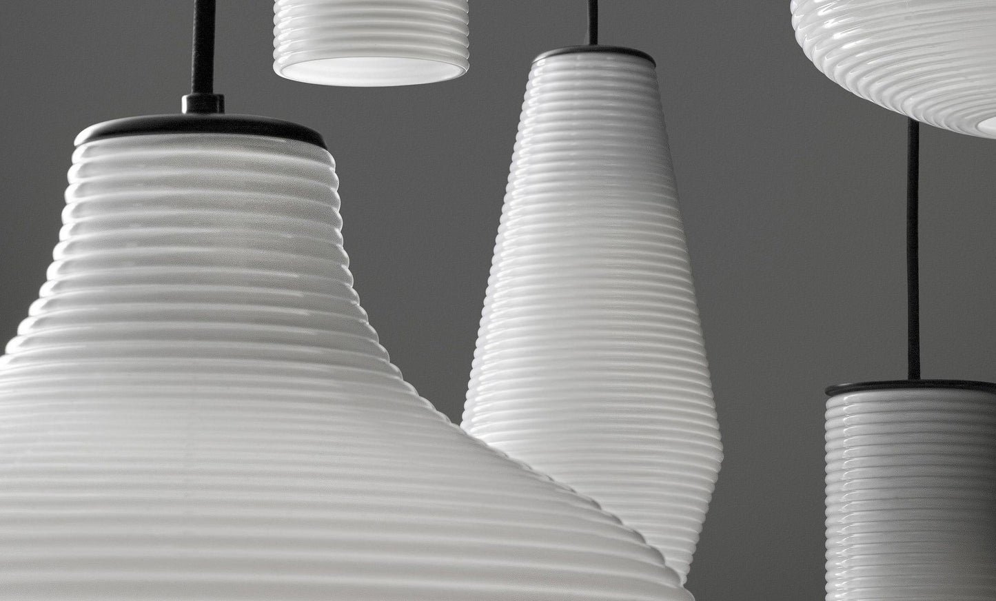 Emma, Olivia, Clio Pendants, White Glass, Single, E27, IP20