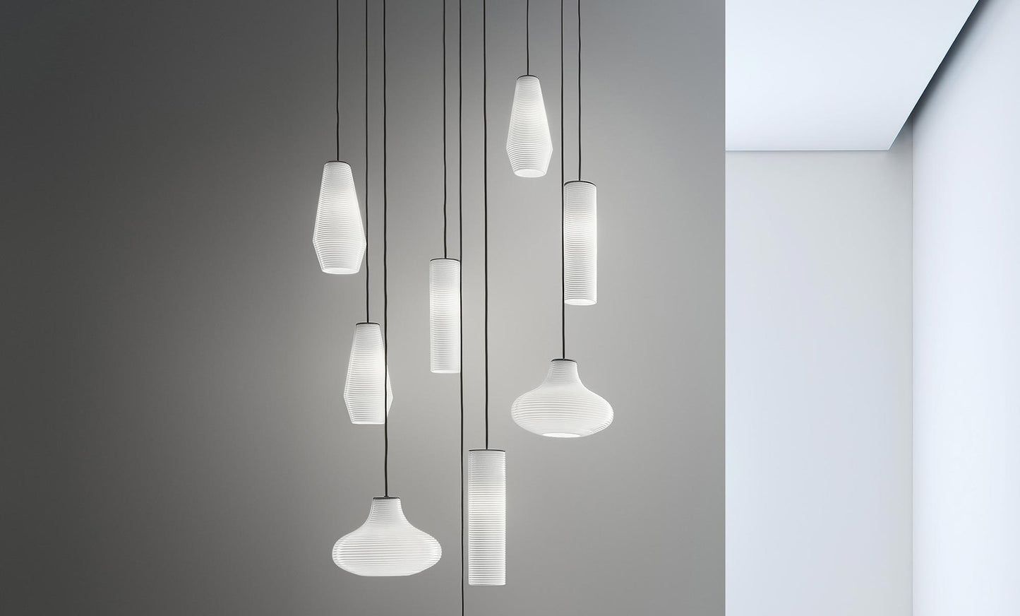 Emma, Olivia, Clio Pendants, White Glass, Single, E27, IP20